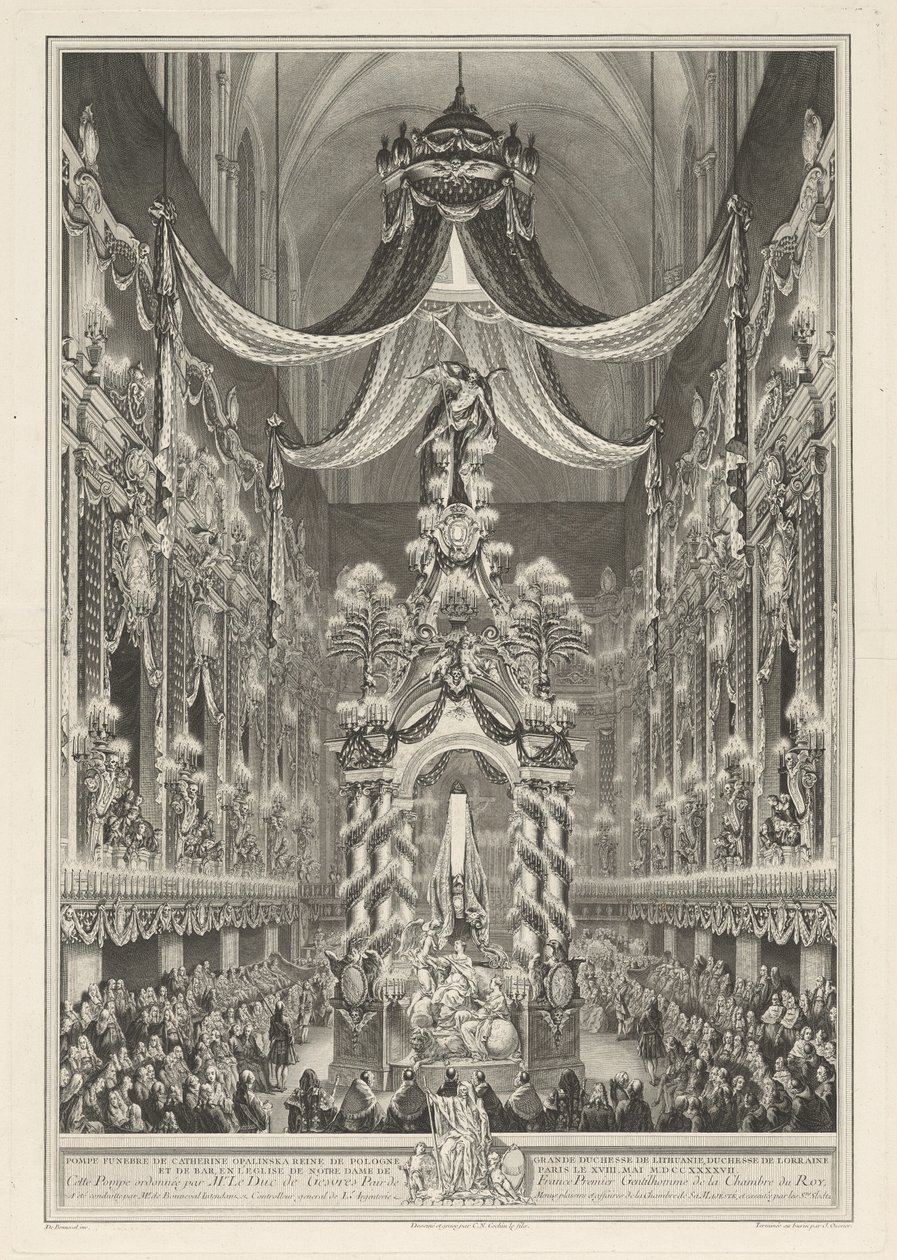 Funeral of Catherine Opalinska by Charles Nicolas Cochin II