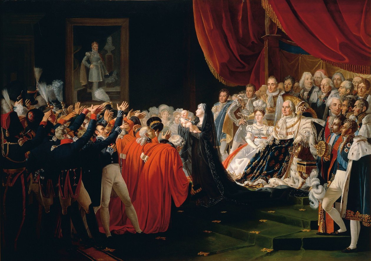 The Duchess of Berry Introducing the Duke of Bordeaux to the Onlookers by Charles Nicolas Raphael Lafond