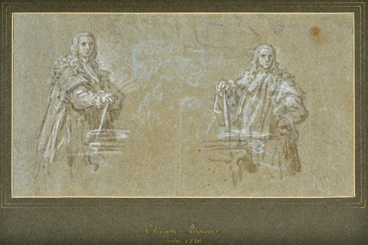 Two Studies of Noble Men by Charles Parrocel