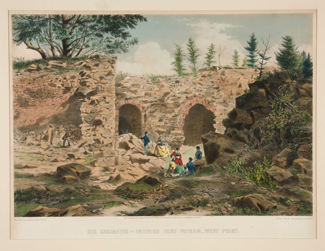 Old Casemates - Interior Fort Putnam, West Point by Charles Parsons