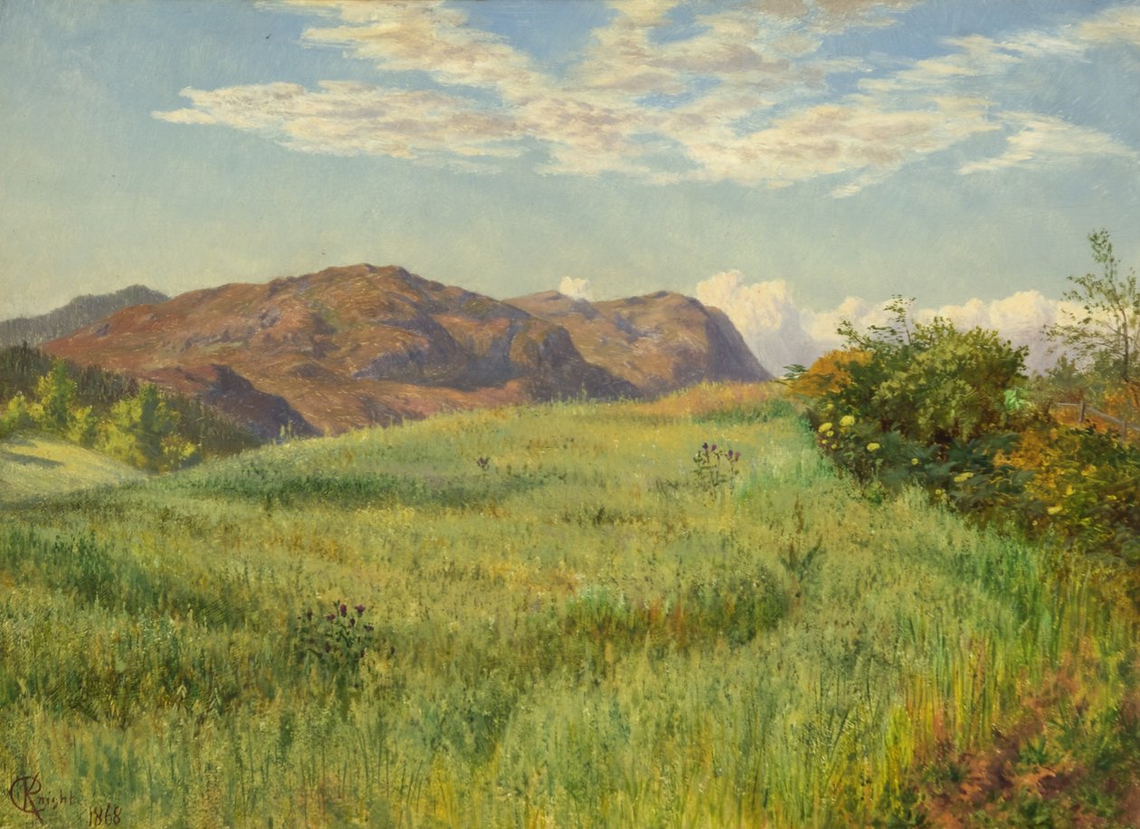 A Highland Oatfield by Charles Parsons Knight