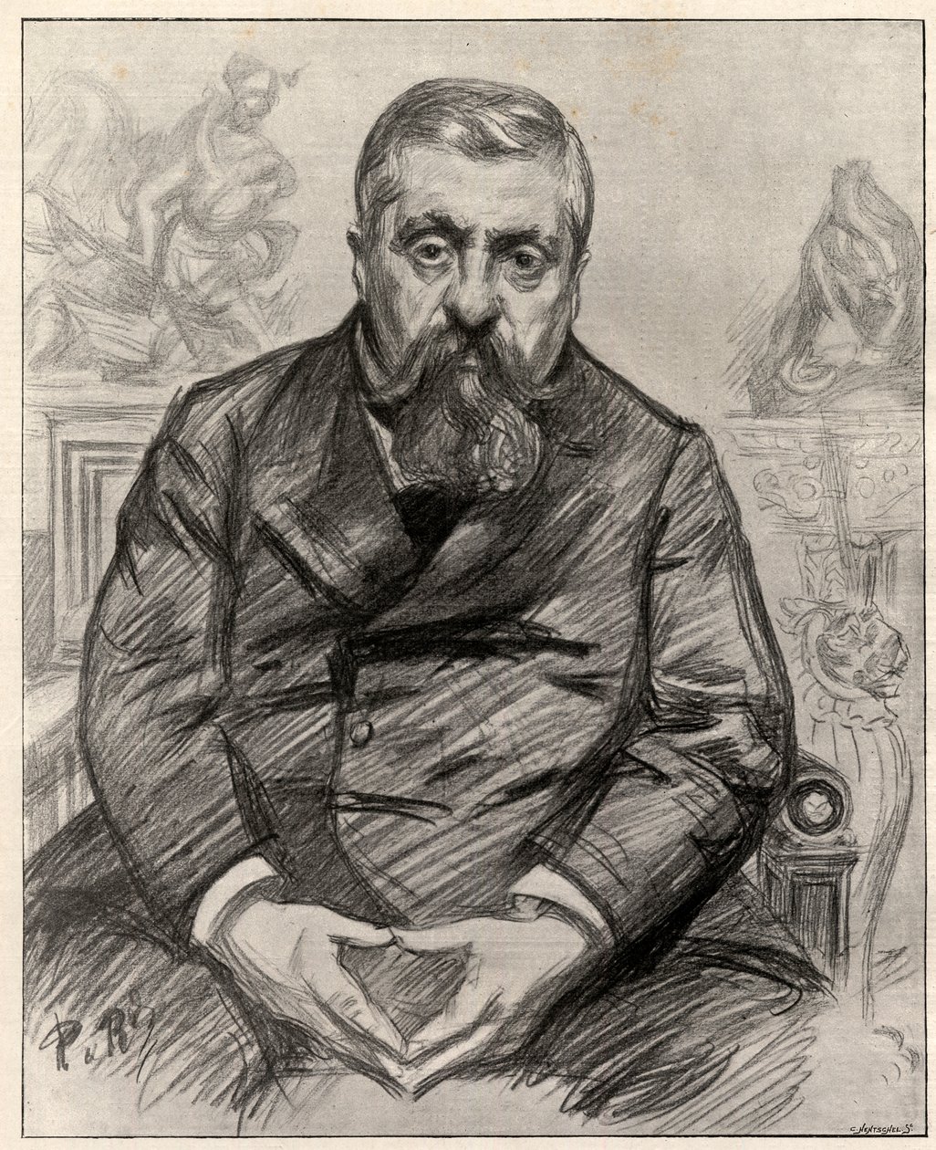 Portrait of Charles Alexandre Dupuy (1851-1923), French statesman by Charles Paul Renouard