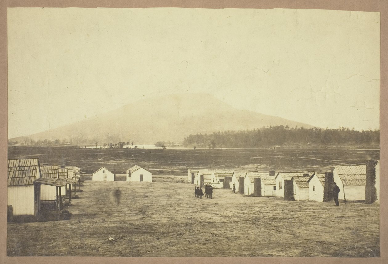 Untitled (Army camp, perhaps from the Battle of Lookout Mountain, Chattanooga, Tennessee) by Charles Peck