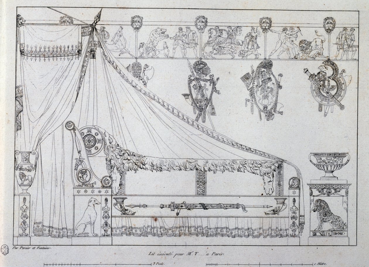 Bed made for Mr T from Paris by Charles Percier