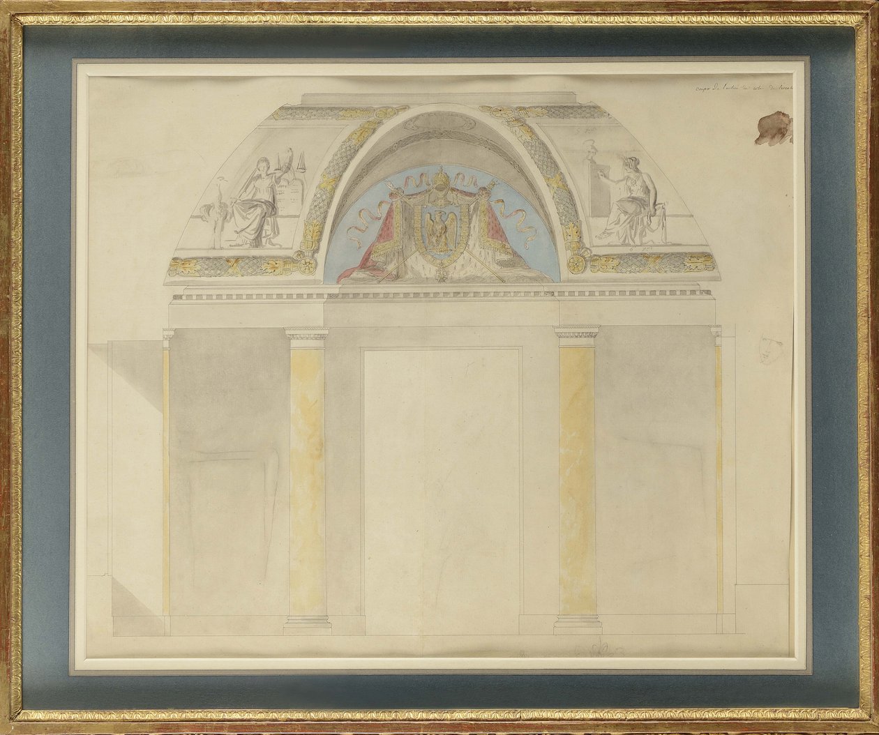Study for the decoration of the throne at the Palais des Tuileries by Charles Percier