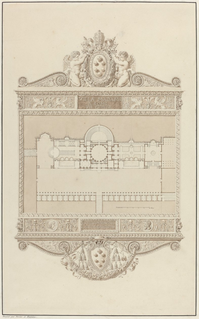 Villa Madama in Rome by Charles Percier and Pierre François Léonard Fontaine