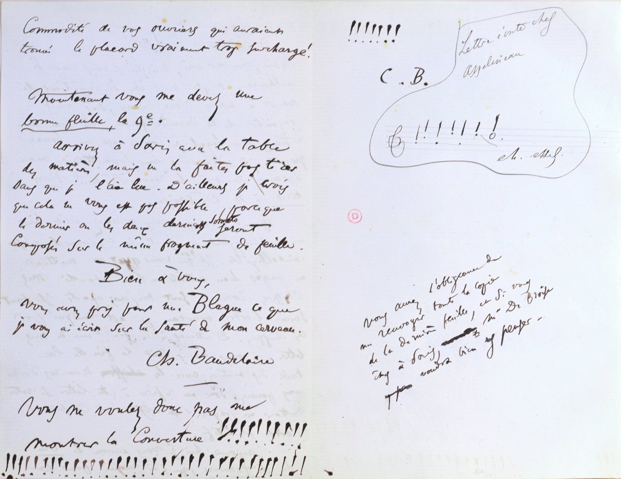 Last Page of a Letter to Baudelaire