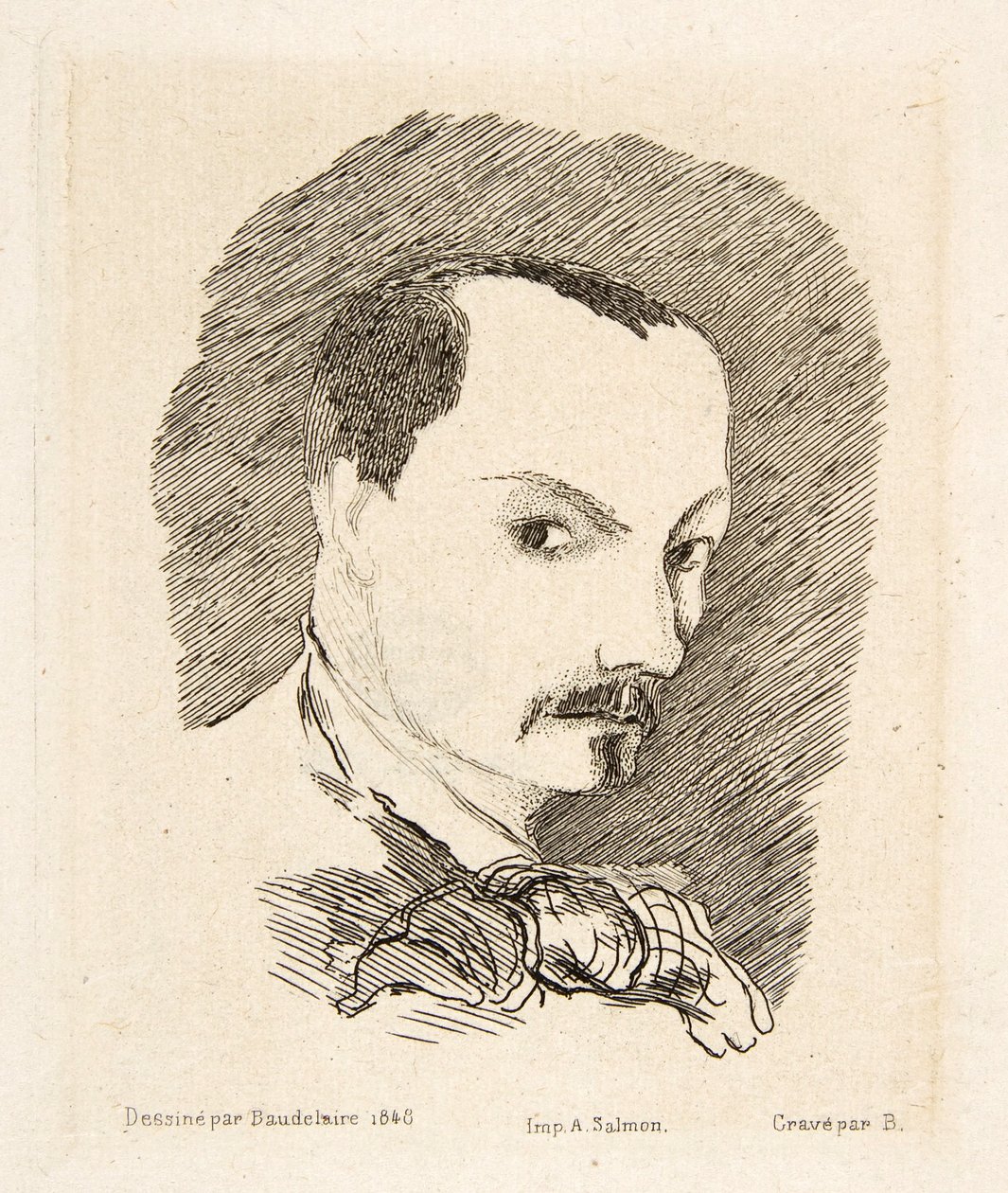 Self Portrait of Charles Baudelaire, pub. 1869 by Charles Pierre Baudelaire