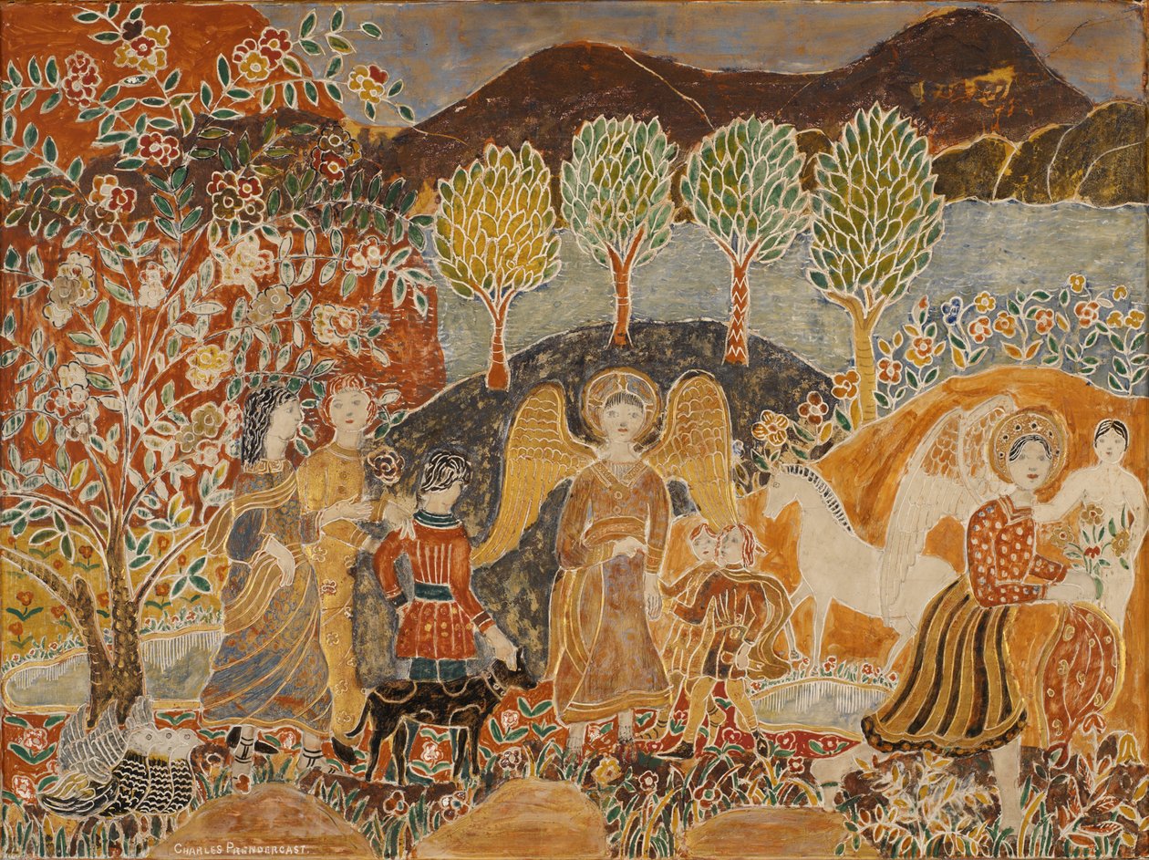 Angels in a Landscape by Charles Prendergast