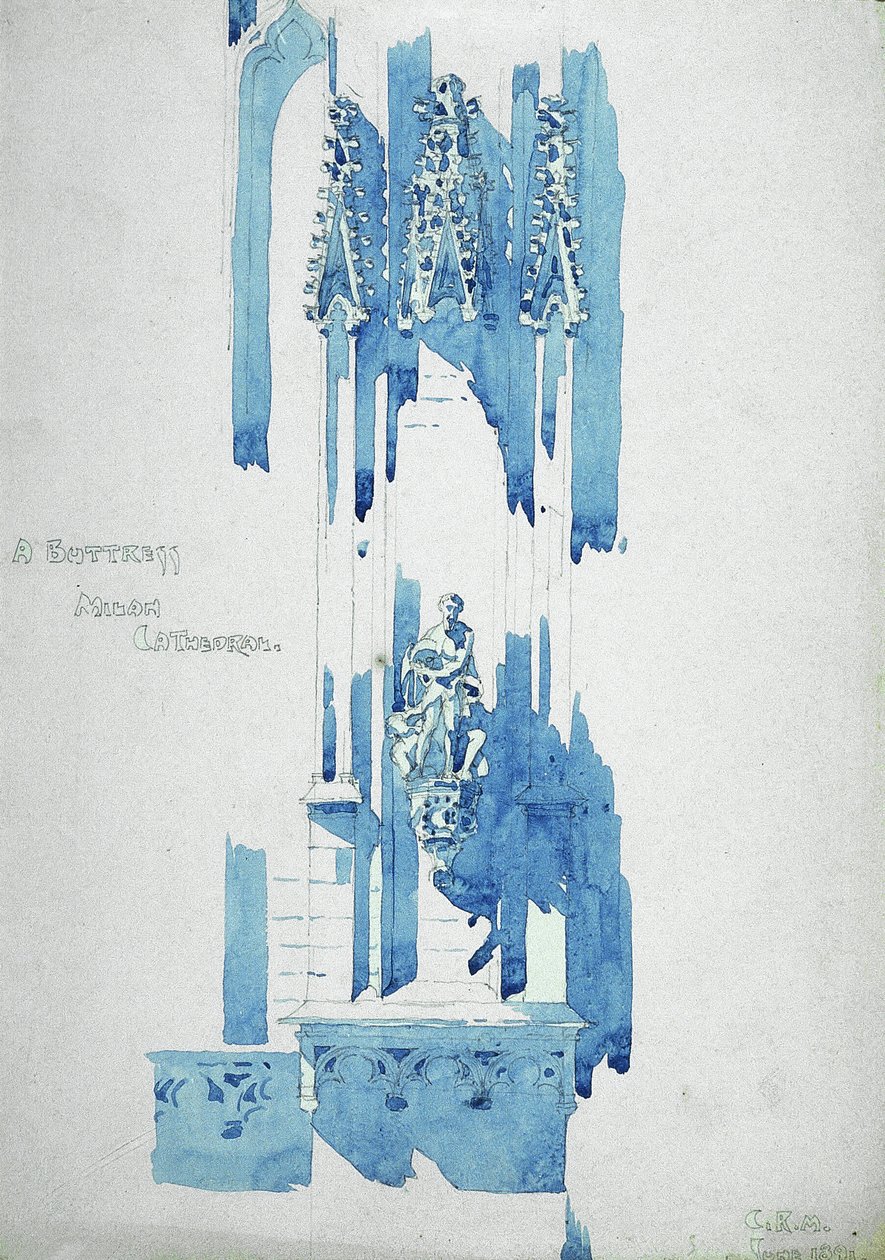 Buttress, Milan Cathedral, 1891 by Charles Rennie Mackintosh