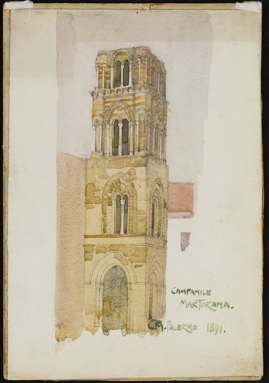 Campanile Martorana, Palermo, 1891 by Charles Rennie Mackintosh