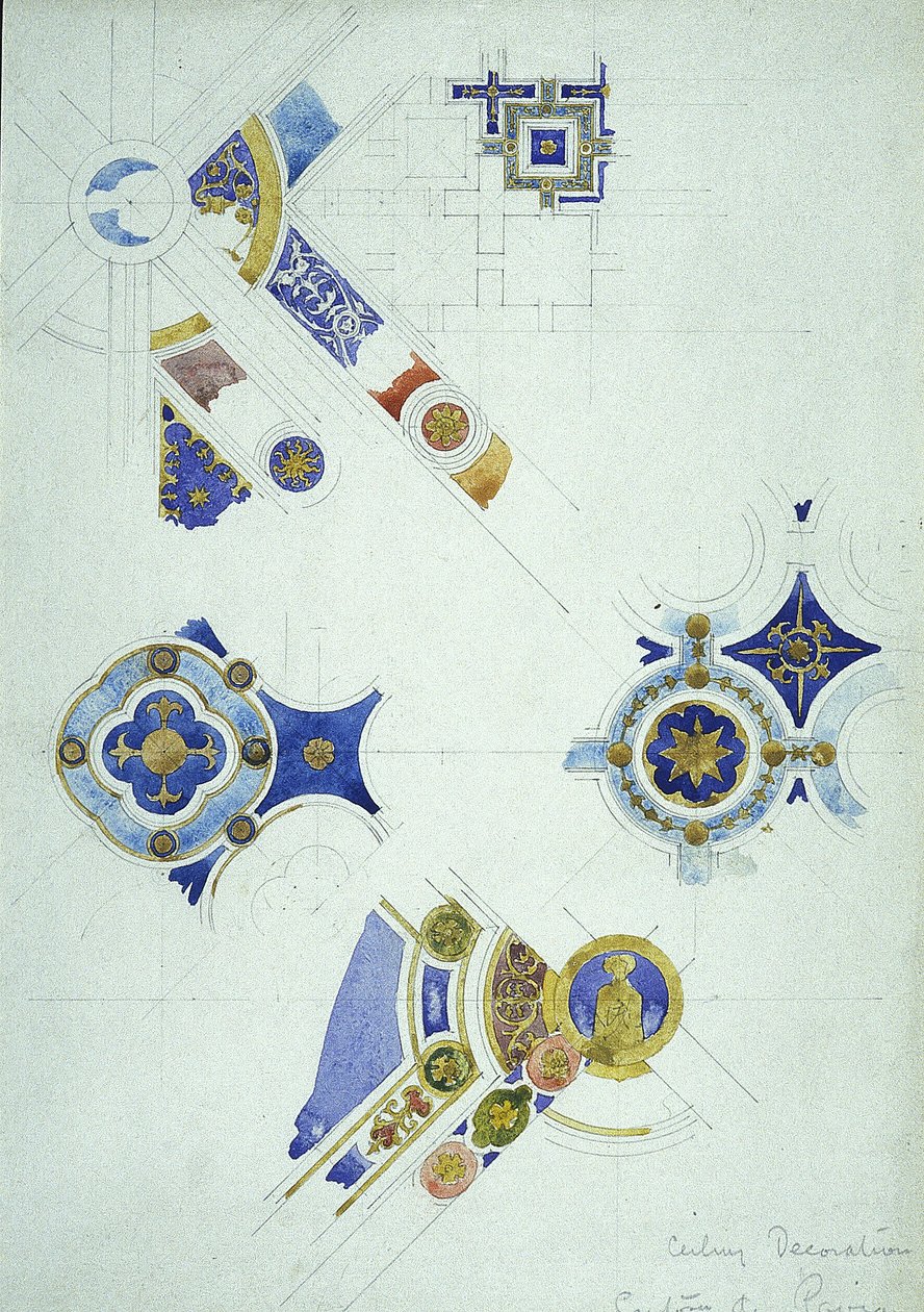Ceiling Decoration, Certosa di Pavia, 1891 by Charles Rennie Mackintosh