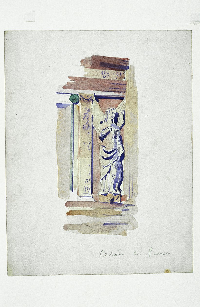 Certosa di Pavia (study of a sculpted angel), 1891 by Charles Rennie Mackintosh