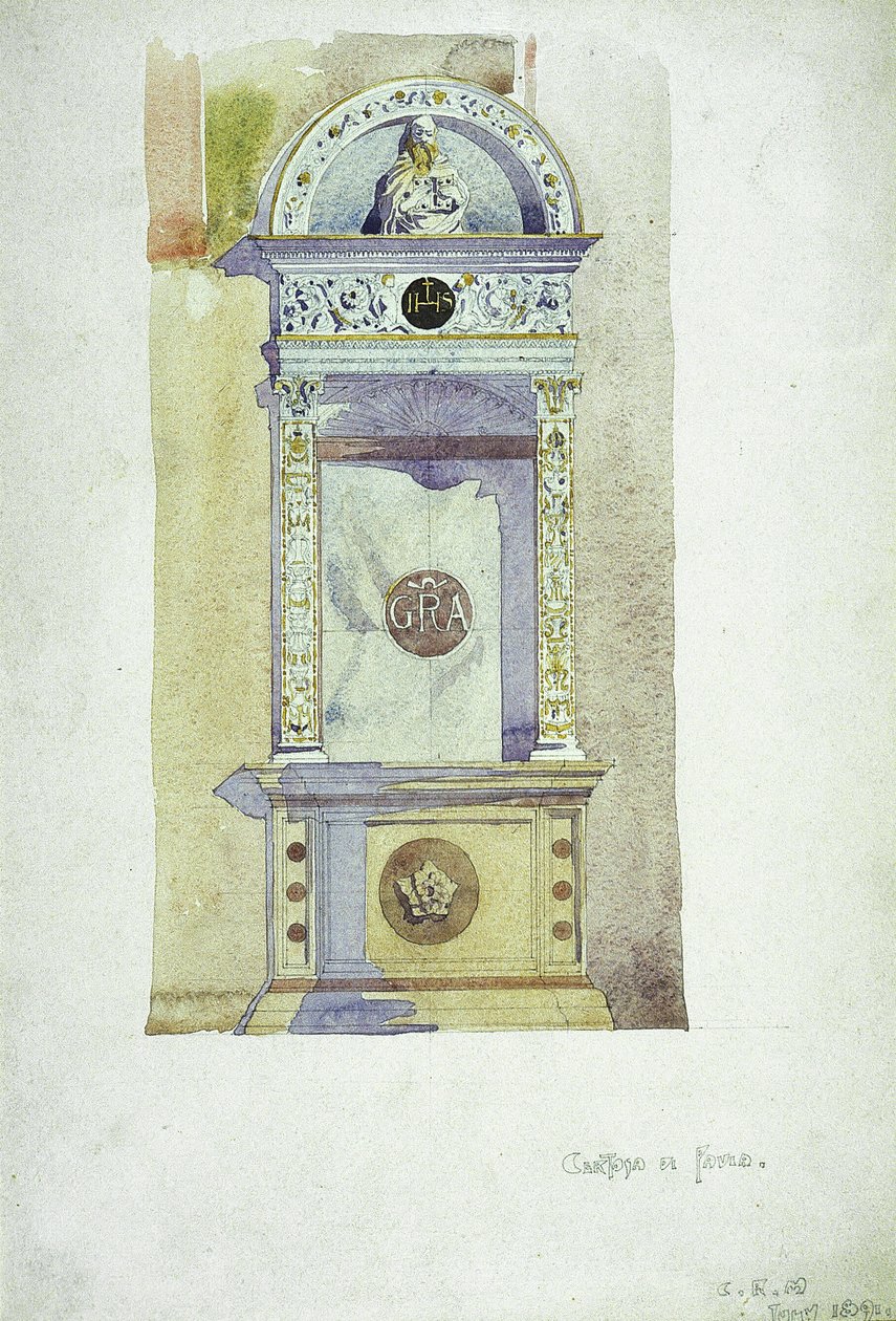 Certosa di Pavia, Memorial, 1891 by Charles Rennie Mackintosh