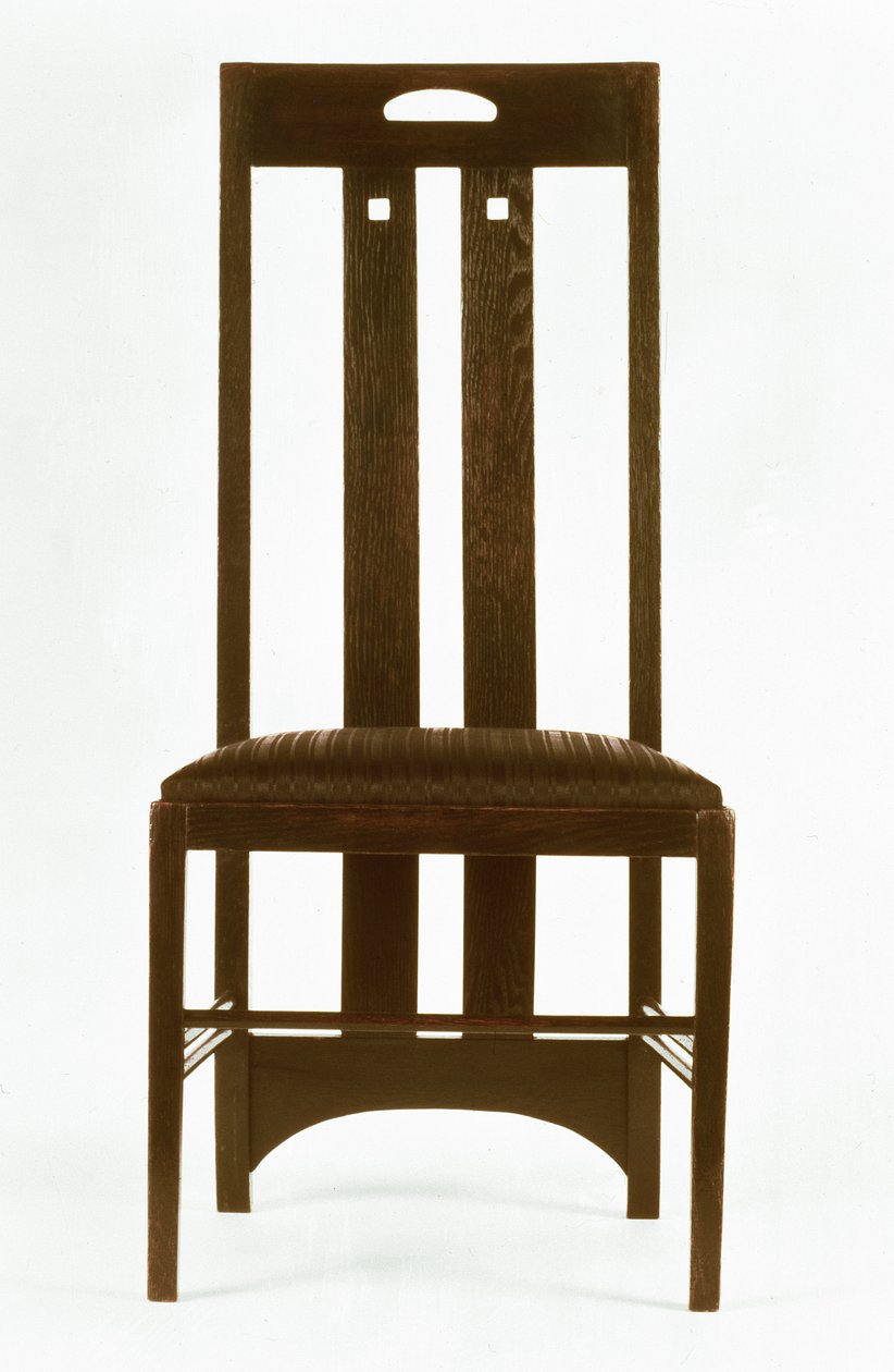 Chair for the White Dining Room, Ingram Street Tearooms by Charles Rennie Mackintosh