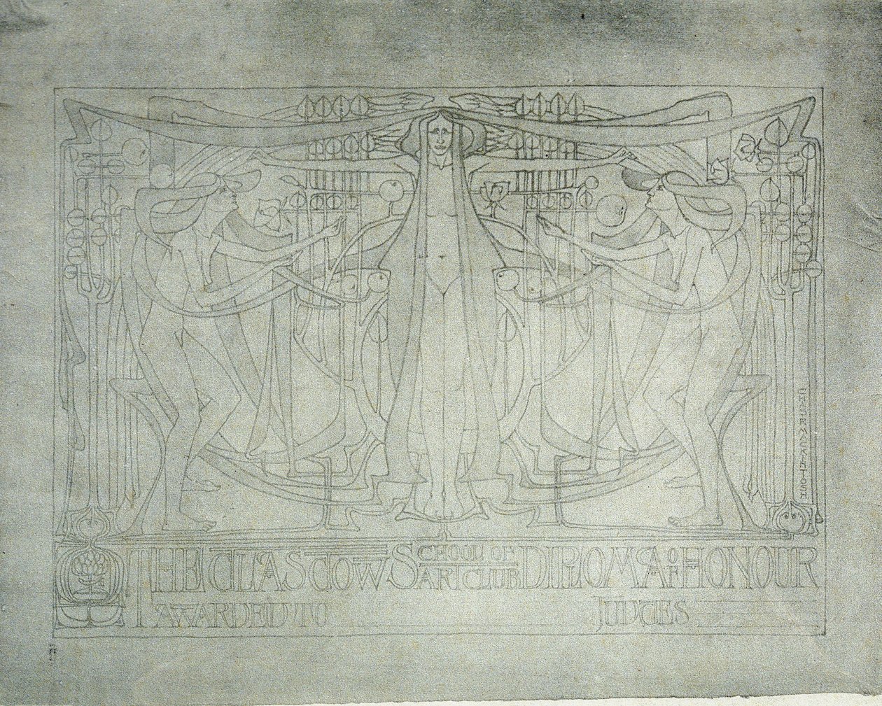 Diploma of Honour, Glasgow School of Art, 1893 by Charles Rennie Mackintosh