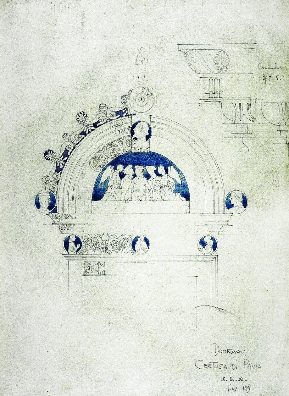 Doorway, Certosa di Pavia, 1891 by Charles Rennie Mackintosh