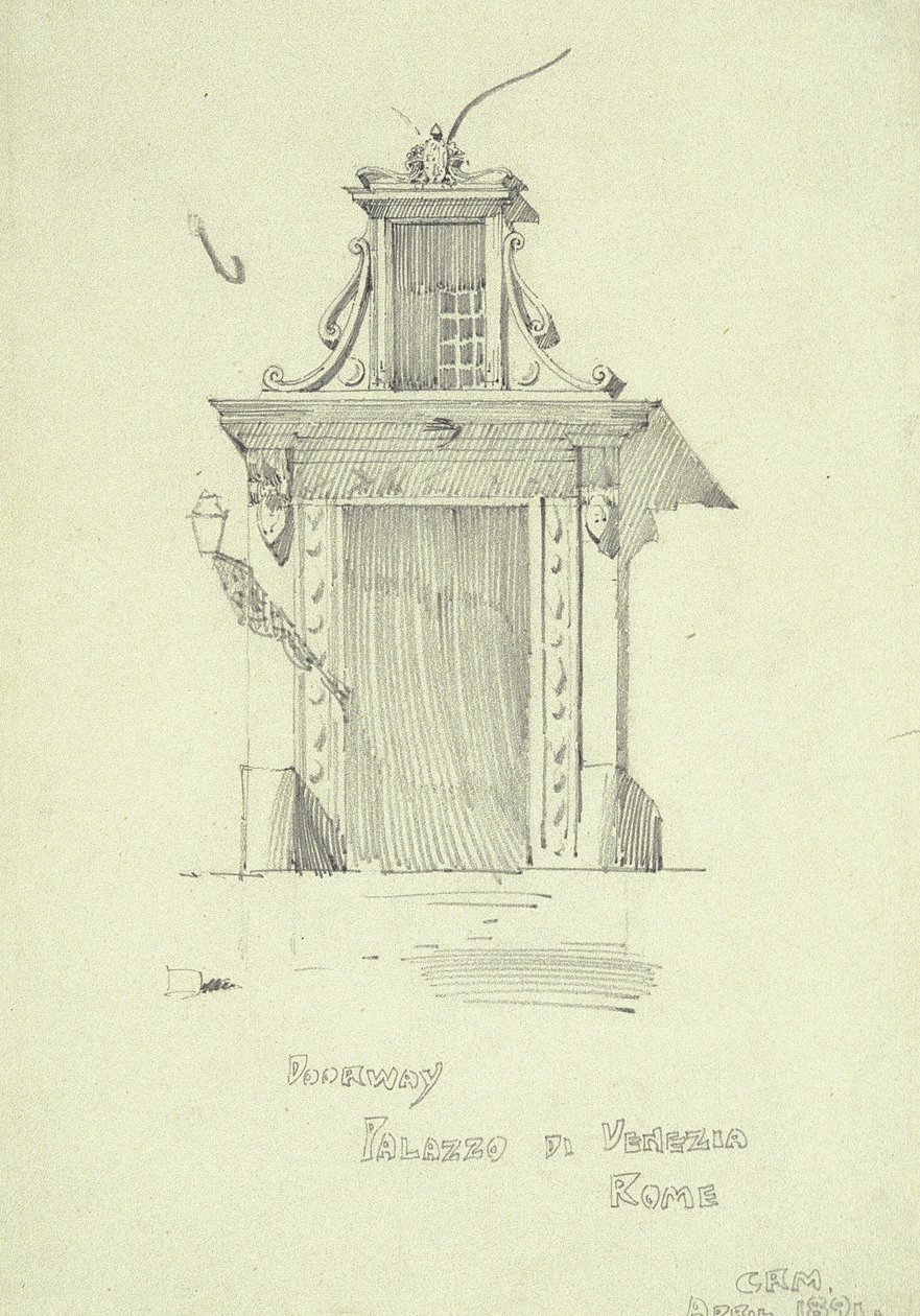 Doorway, Palazzo di Venezia, Rome by Charles Rennie Mackintosh