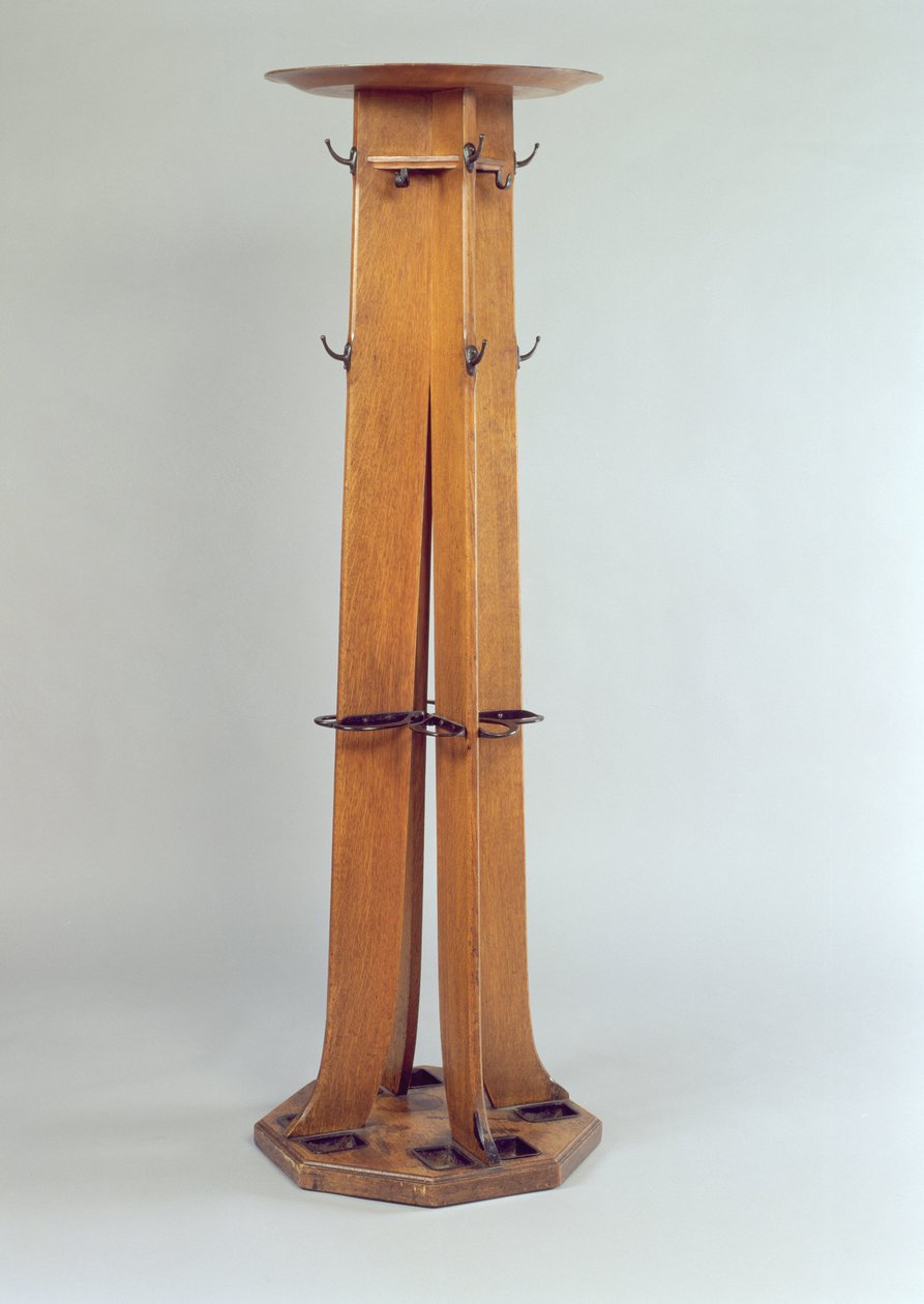 Hat, Coat and Umbrella Stand for the Argyle Street Tearooms by Charles Rennie Mackintosh