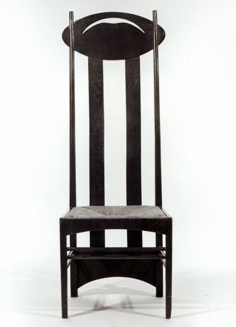 High Backed Chair, c.1897 by Charles Rennie Mackintosh