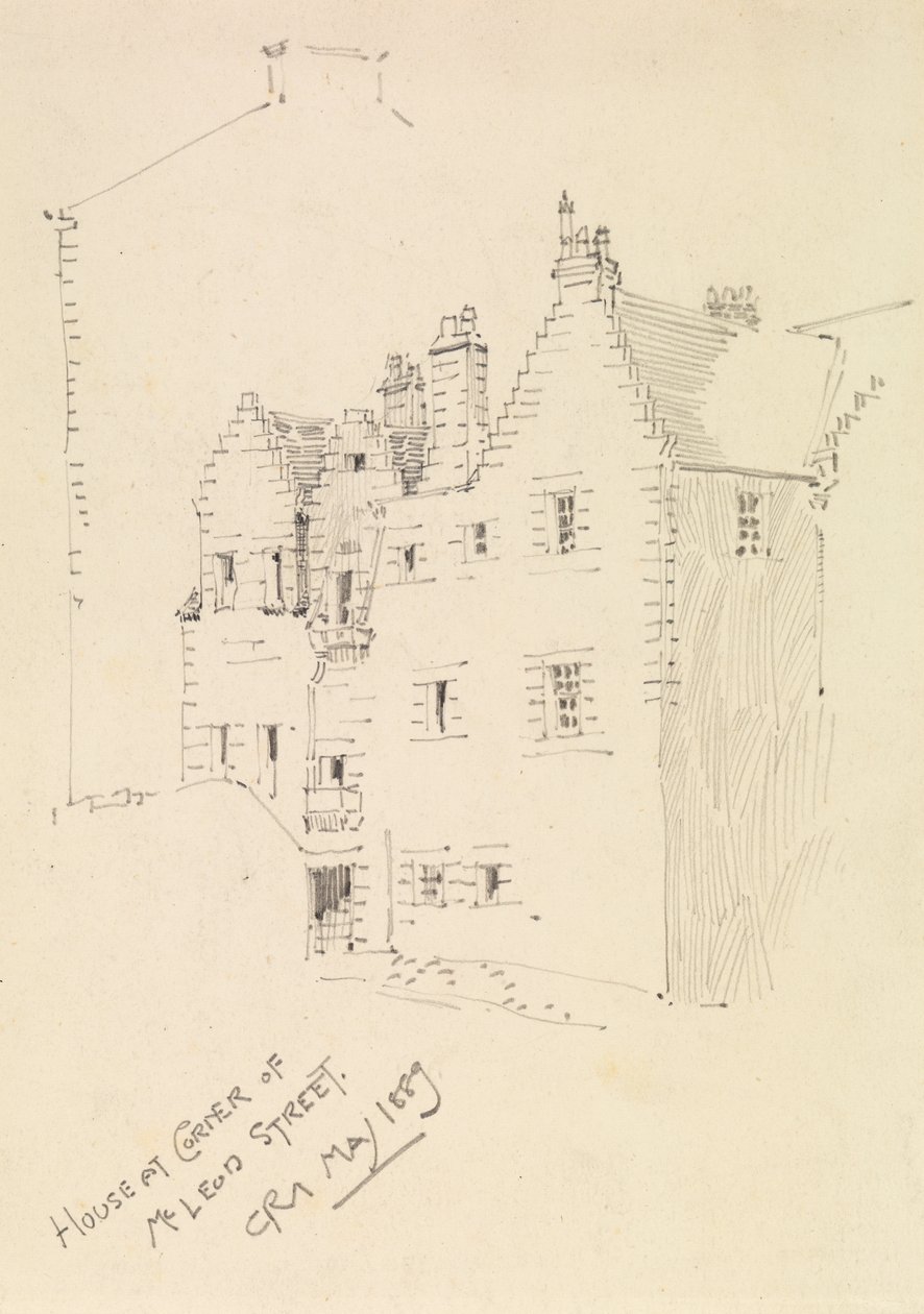 House at Corner of McLeod Street by Charles Rennie Mackintosh