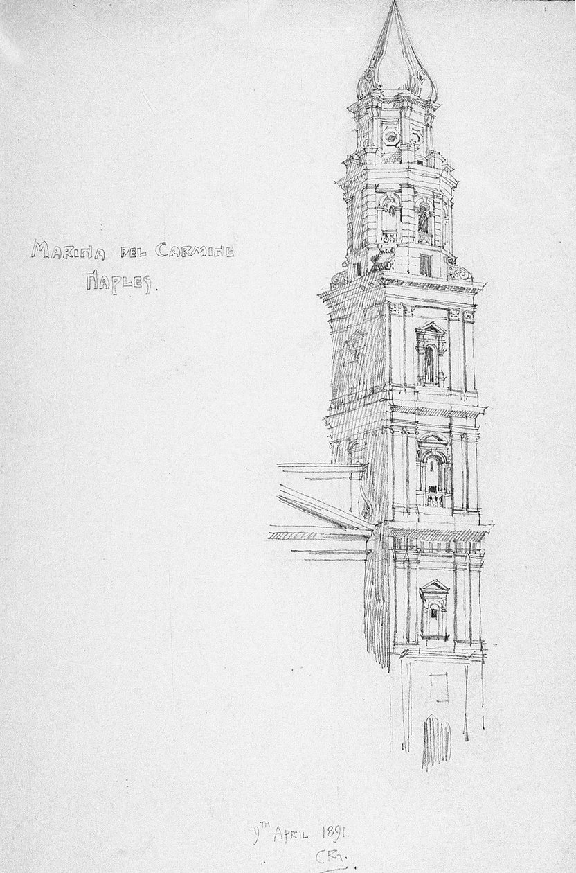 Marian del Carmine, Naples by Charles Rennie Mackintosh