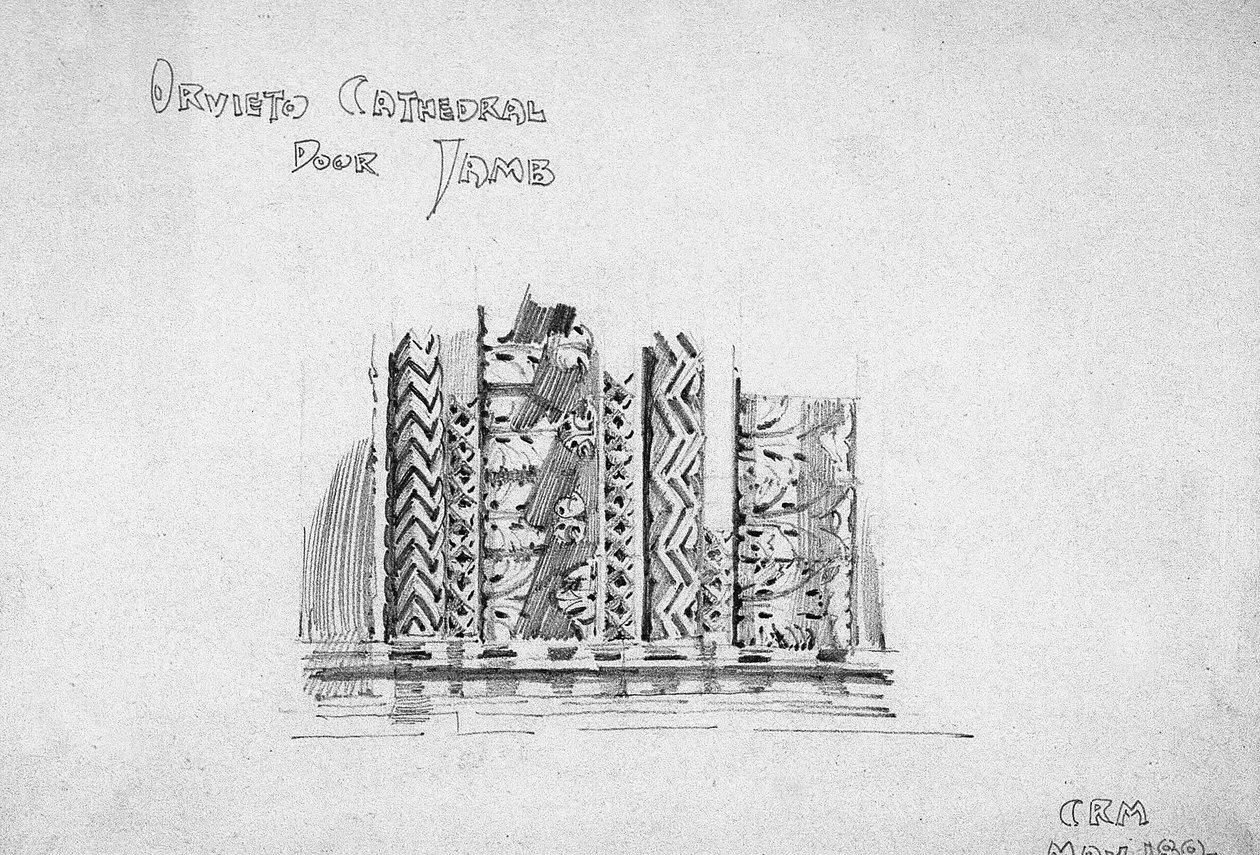 Orvieto Cathedral Door Jamb, 1891 by Charles Rennie Mackintosh