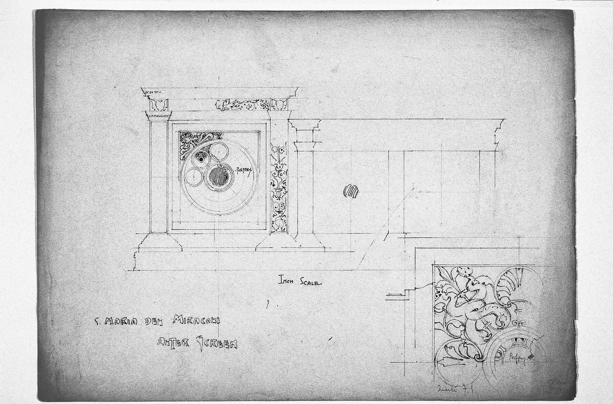 S. Maria dei Miracoli Altar Screen, 1891 by Charles Rennie Mackintosh