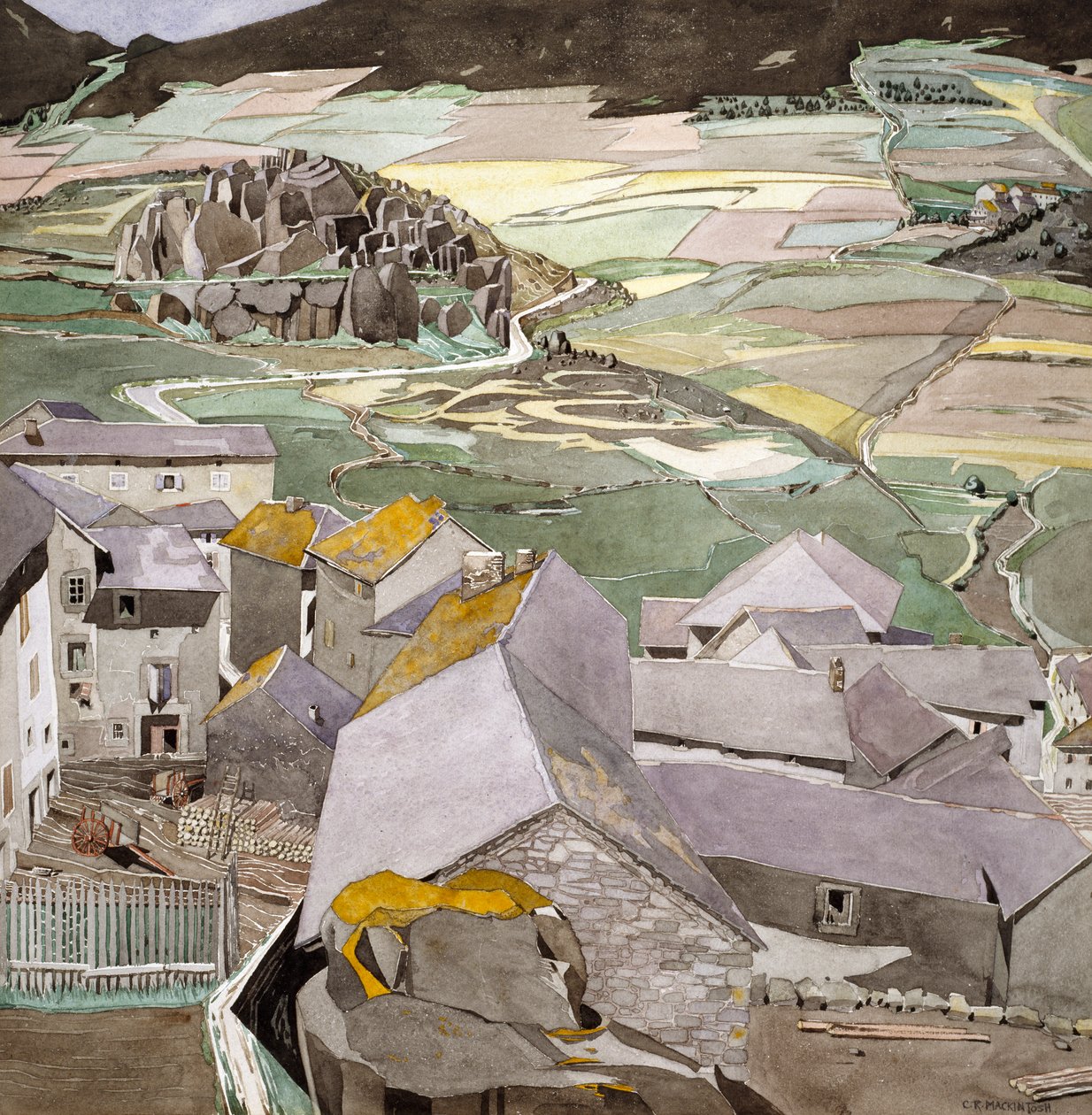 The Village of La Lagonne by Charles Rennie Mackintosh