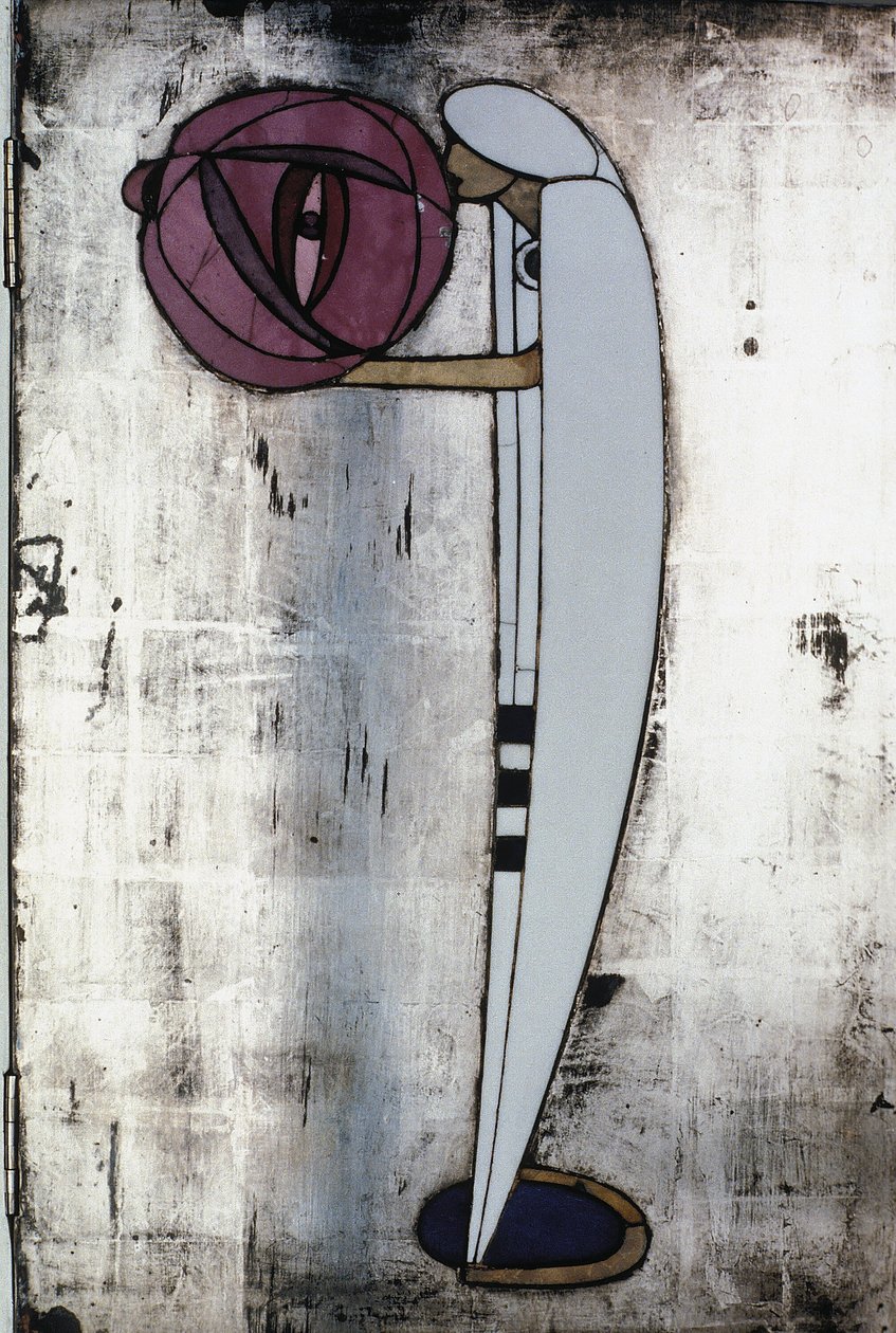 White cabinet designed for Mrs. Rowat, 1902 by Charles Rennie Mackintosh