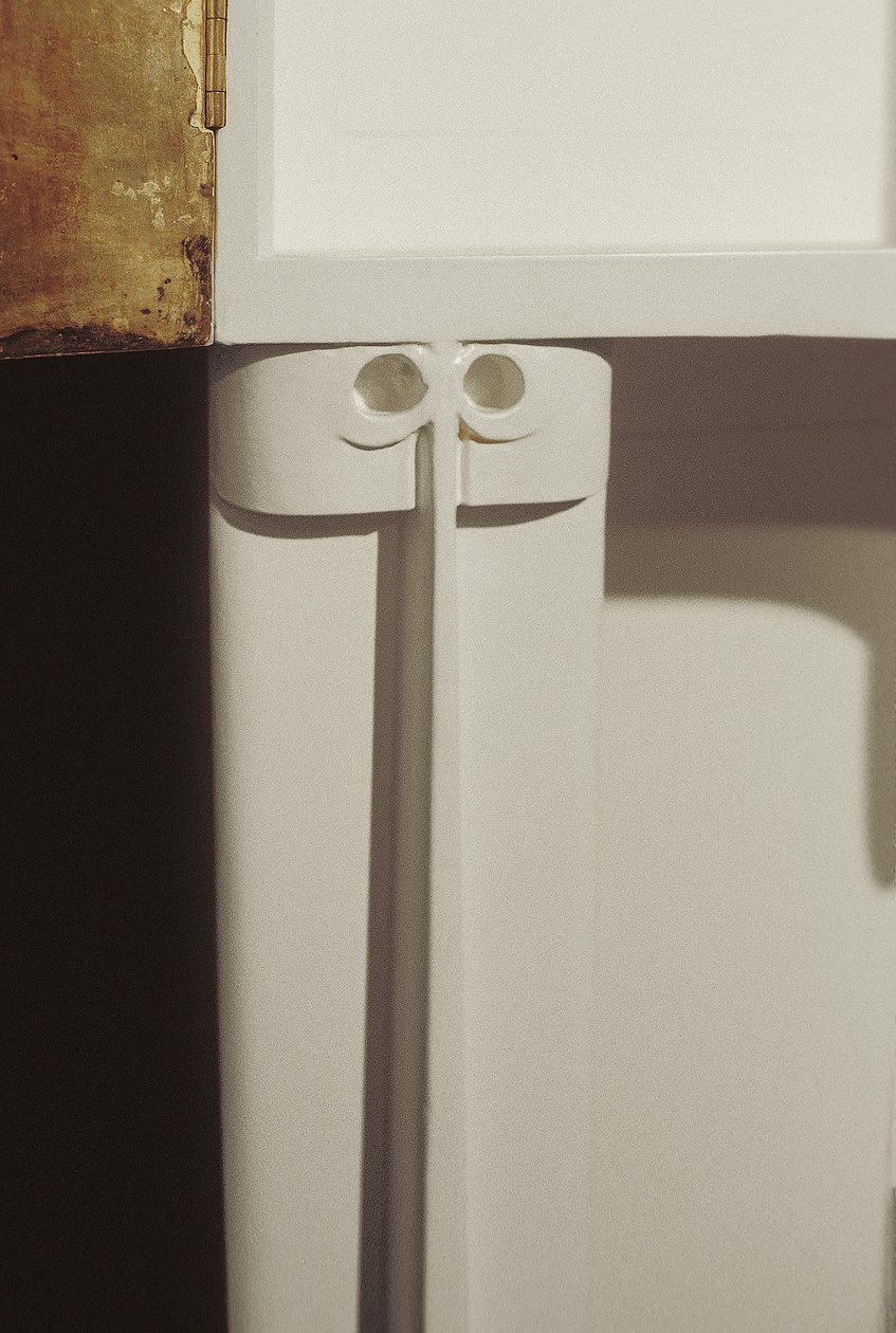 White cabinet designed for Mrs. Rowat, 1902 by Charles Rennie Mackintosh