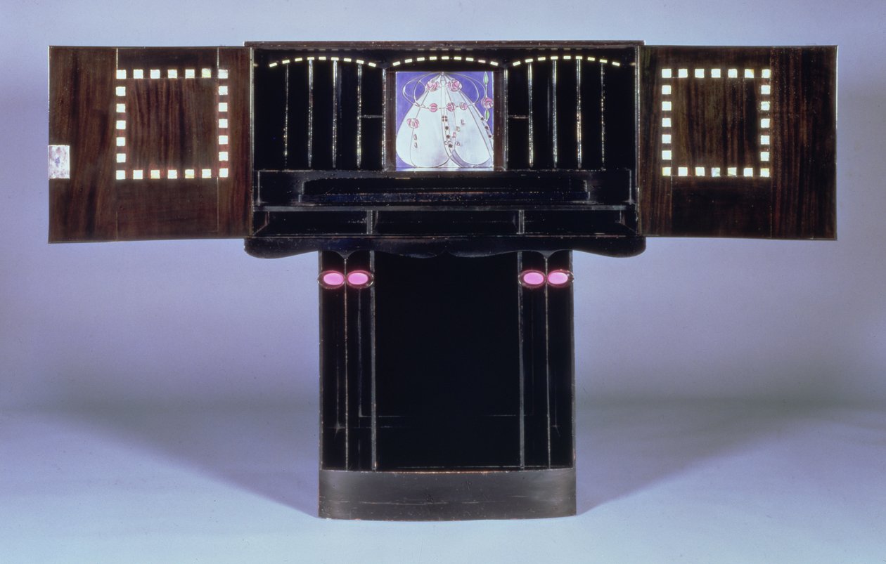 Writing desk for Hill House, Helensburgh, c.1902 (open) by Charles Rennie Mackintosh