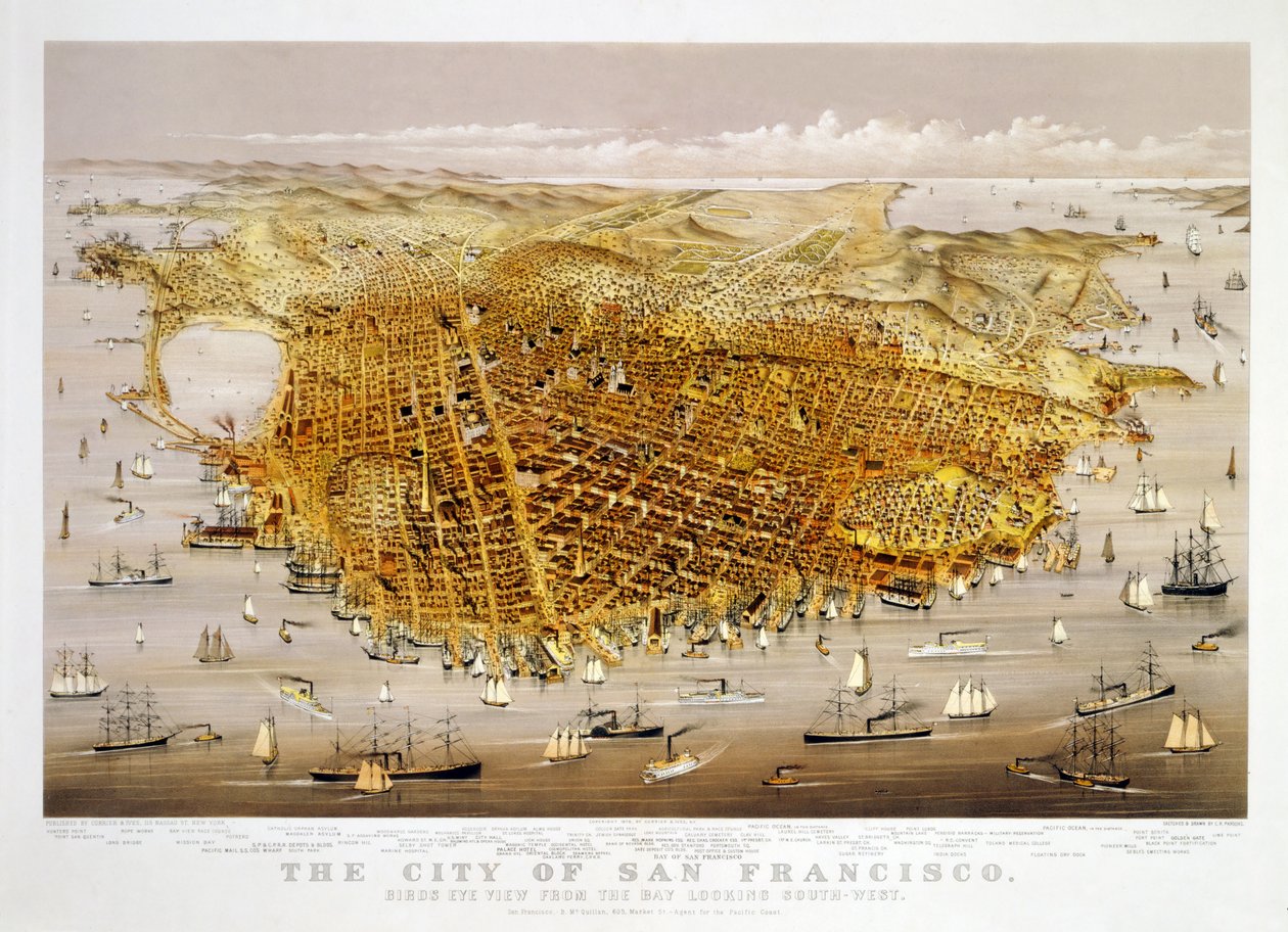 The City of San Francisco, 1878 by Charles Richard Parsons