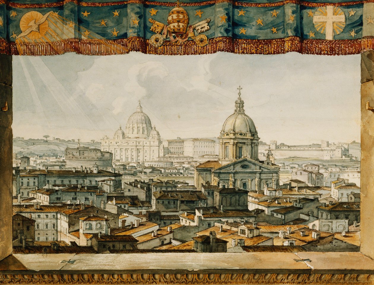 Rome from the Trinita dei Monti by Charles Robert Cockerell