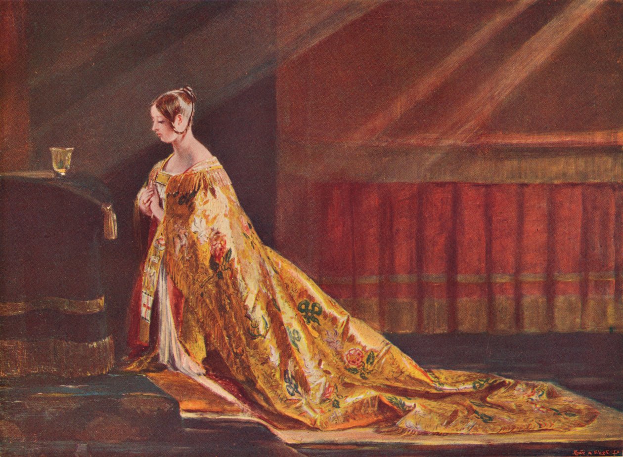 Queen Victoria in the Coronation robes, 1838, 1906 by Charles Robert Leslie