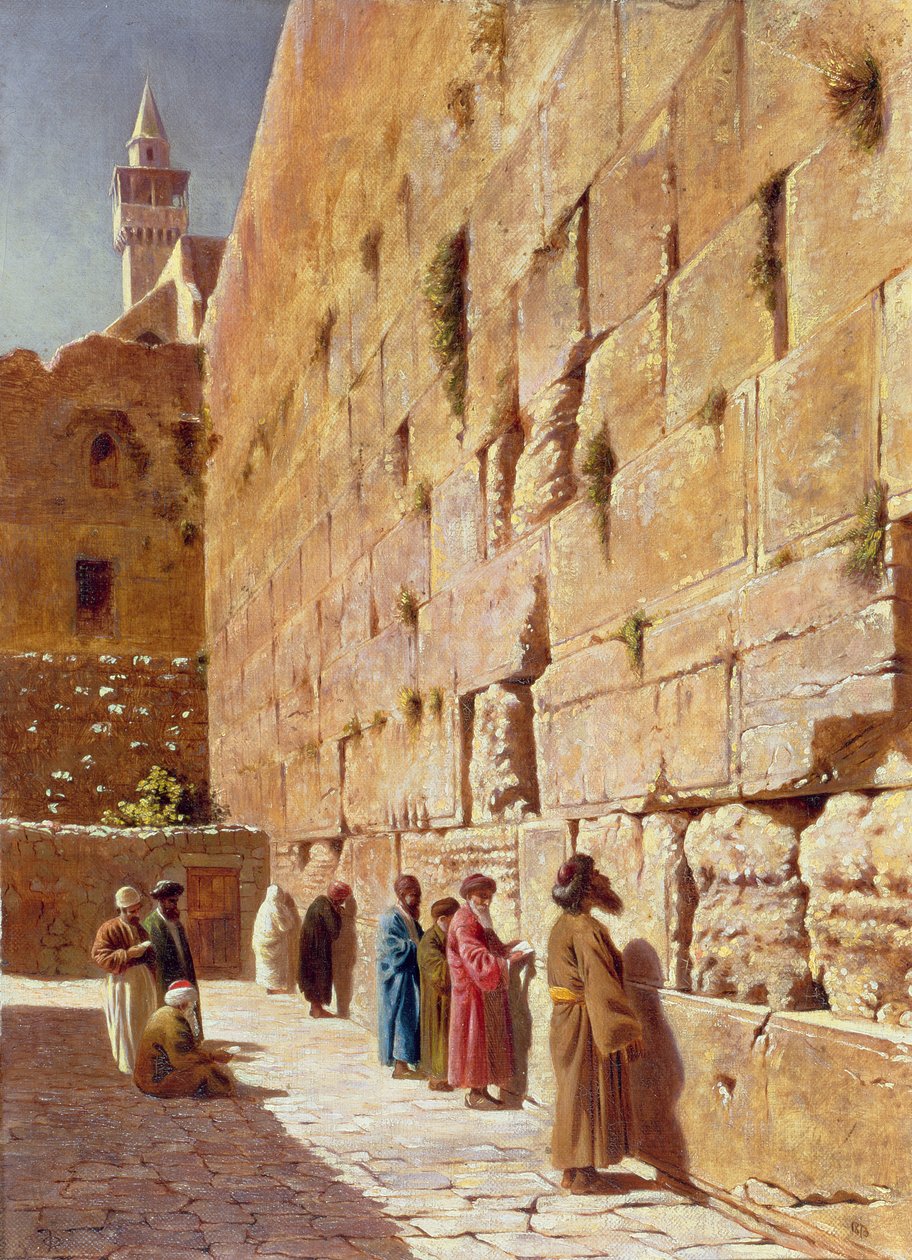 At The Wailing Wall, 1873 by Charles Robertson