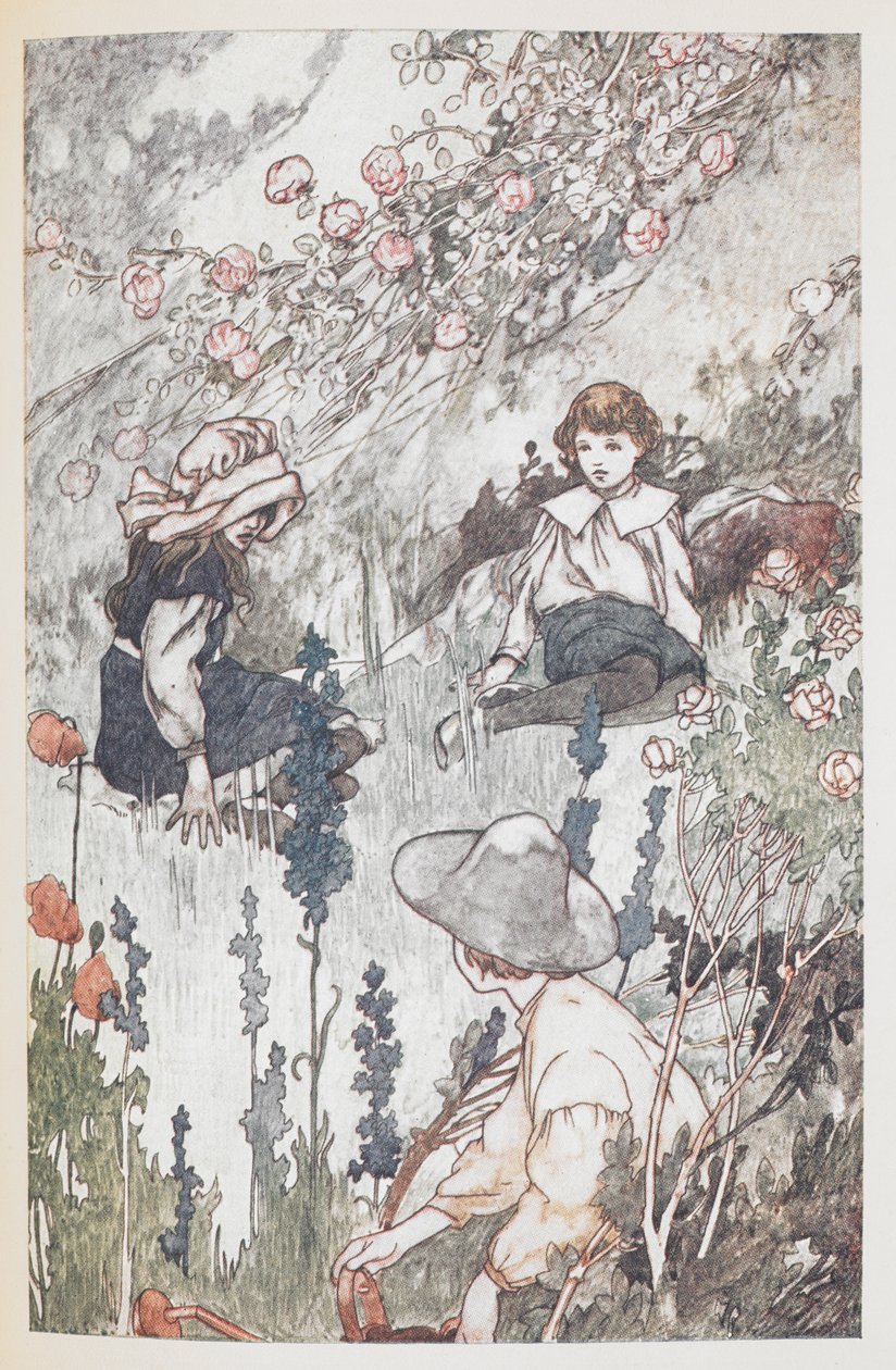 The Children in the Secret Garden: Mary Lennox, Colin Craven and Dickon Sowerby by Charles Robinson