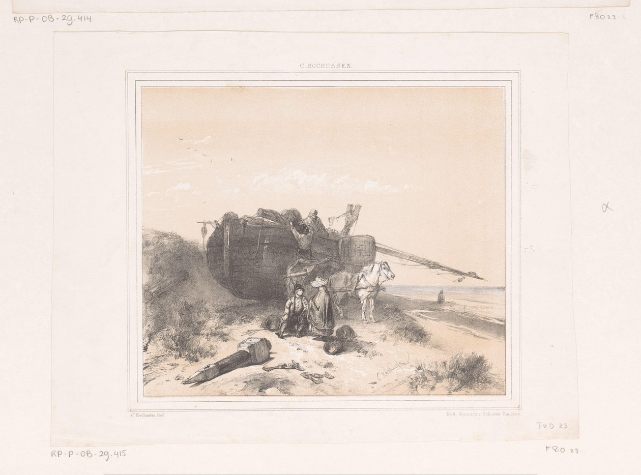 Boat on the Beach by Charles Rochussen