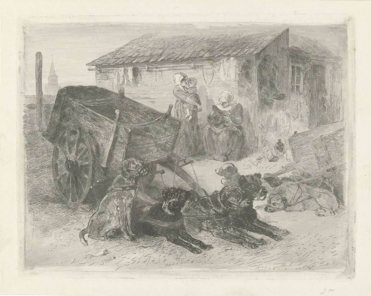 The Dog Cart by Charles Rochussen