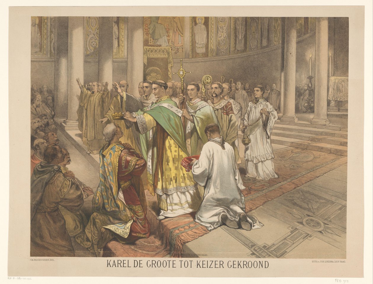 Charlemagne Crowned Emperor by Charles Rochussen