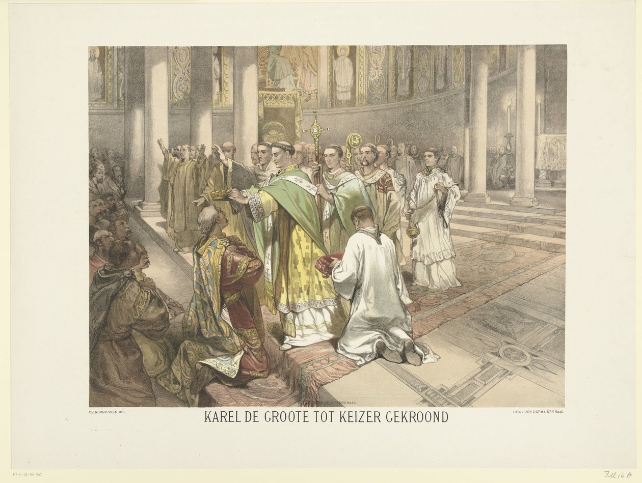Charlemagne Crowned Emperor, 800 by Charles Rochussen