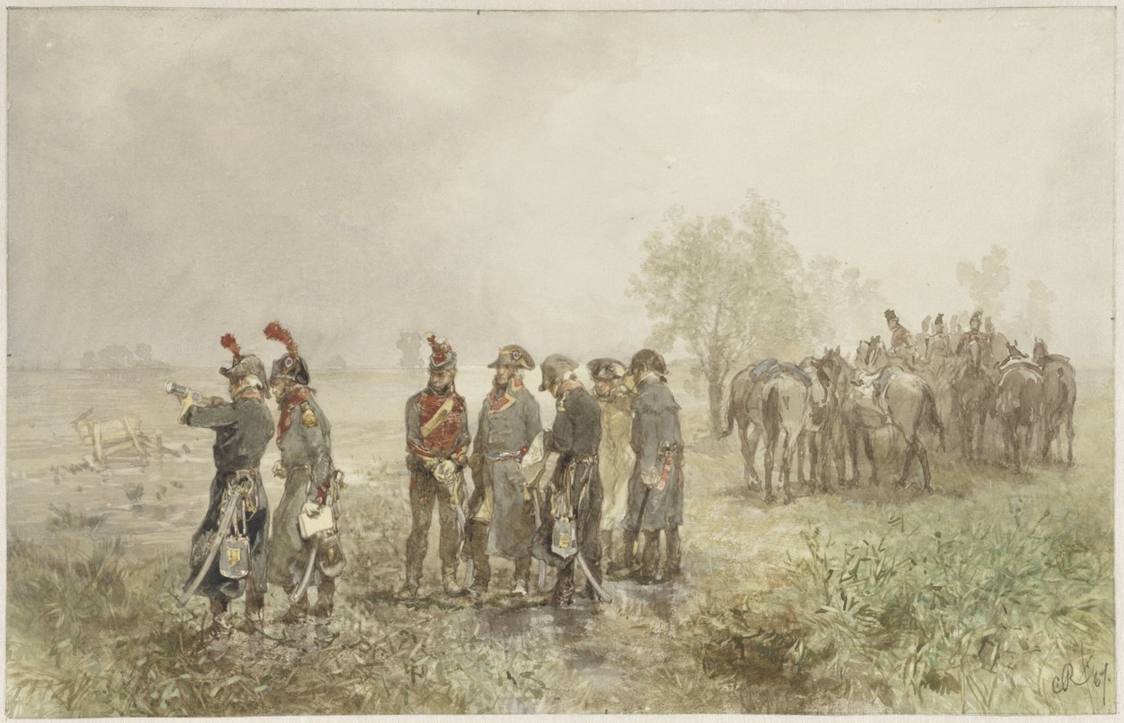 Meeting of French Officers in Holland, 1793 by Charles Rochussen