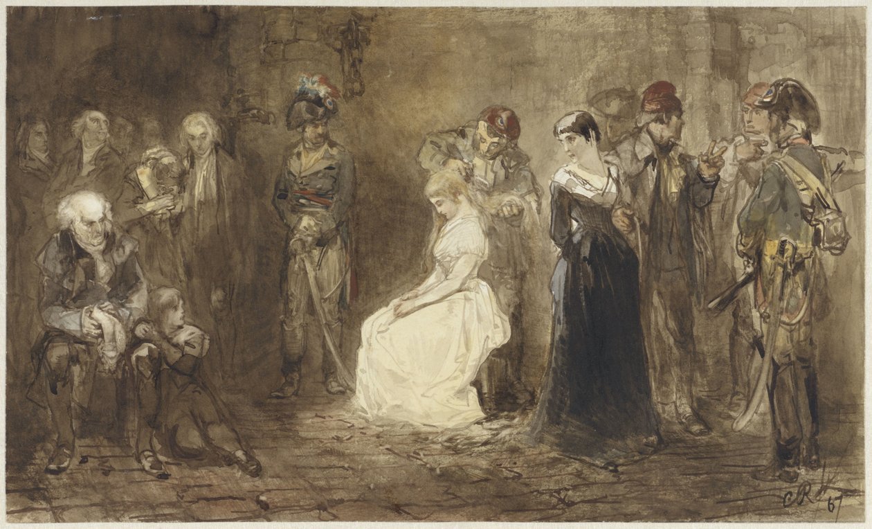 Princess Elisabeth of France in Prison, May 10, 1794 by Charles Rochussen