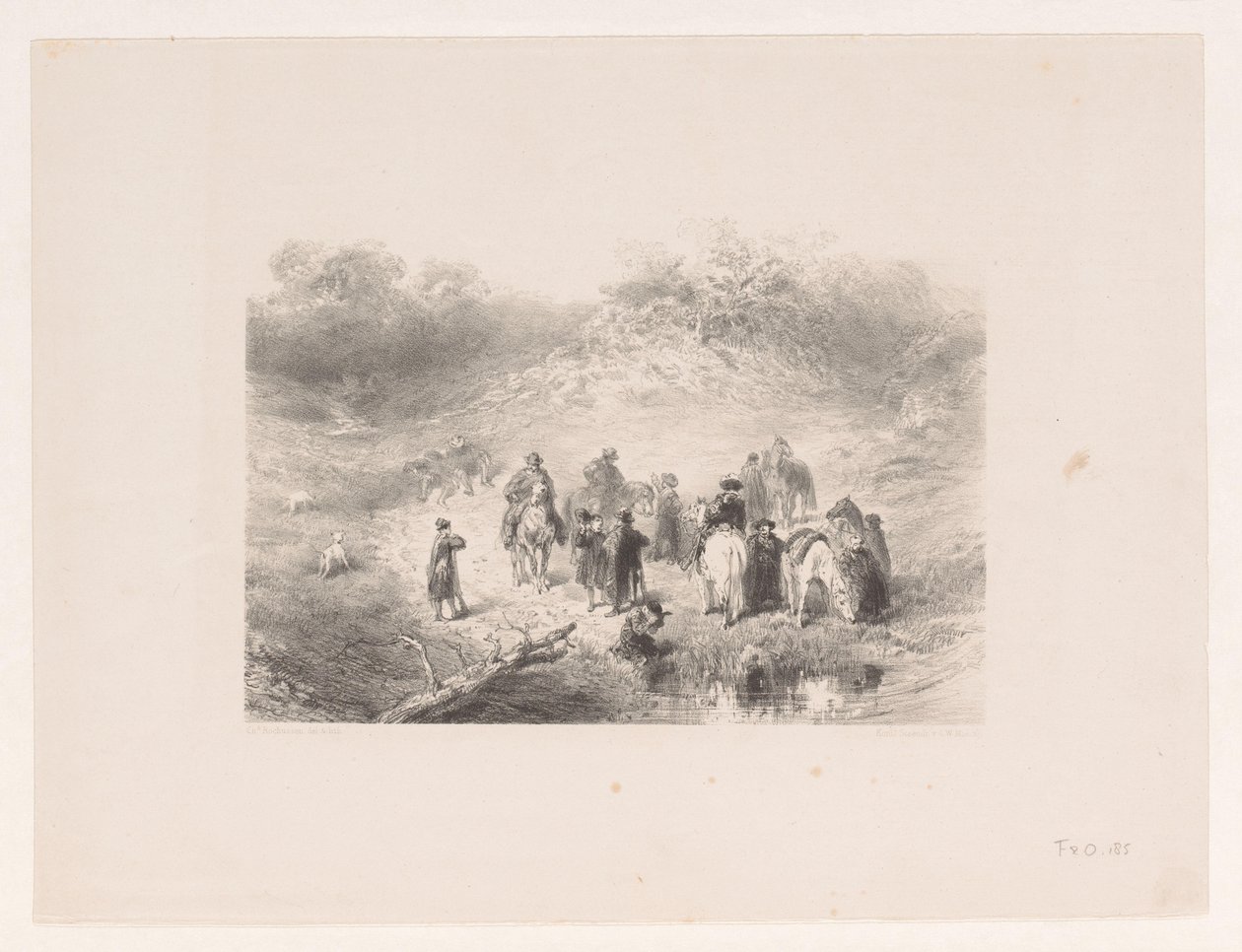 Riders in a Dune Landscape by Charles Rochussen