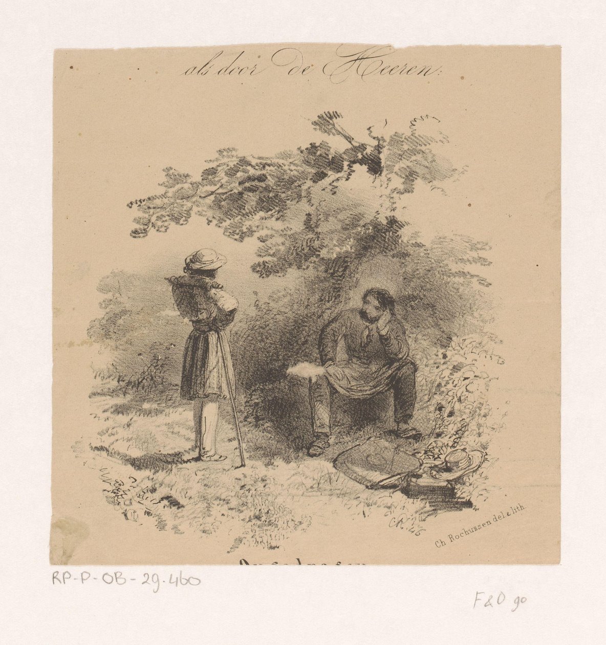 Resting Painter Talking to Another Artist by Charles Rochussen