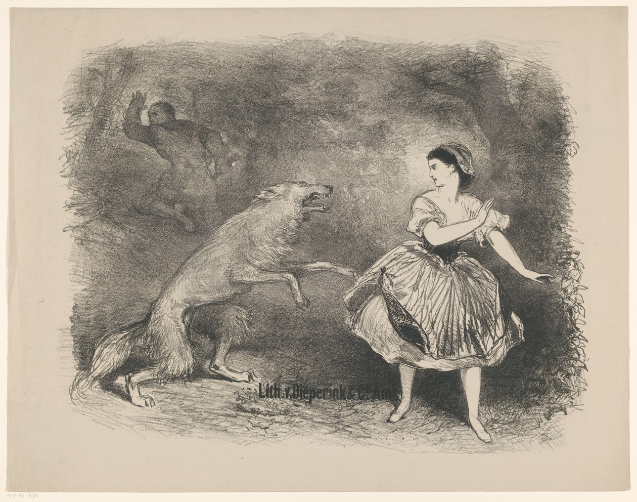 Scene from the Ballet Little Red Riding Hood and the Wolf by Charles Rochussen
