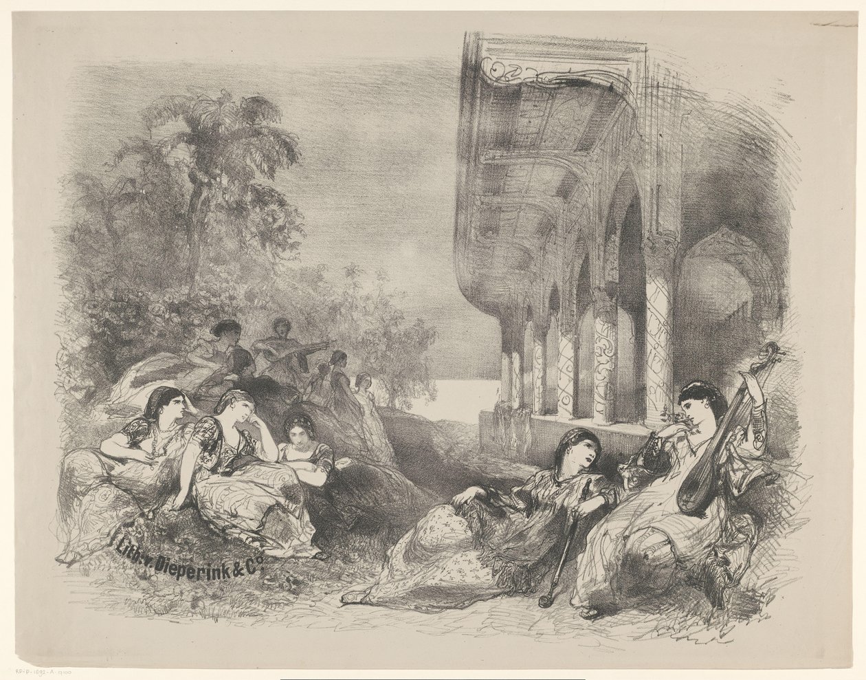 Scene from a Play with Eastern Women by Charles Rochussen