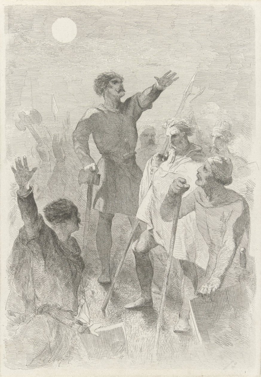 Wilfried Surrounded by His Warriors by Charles Rochussen