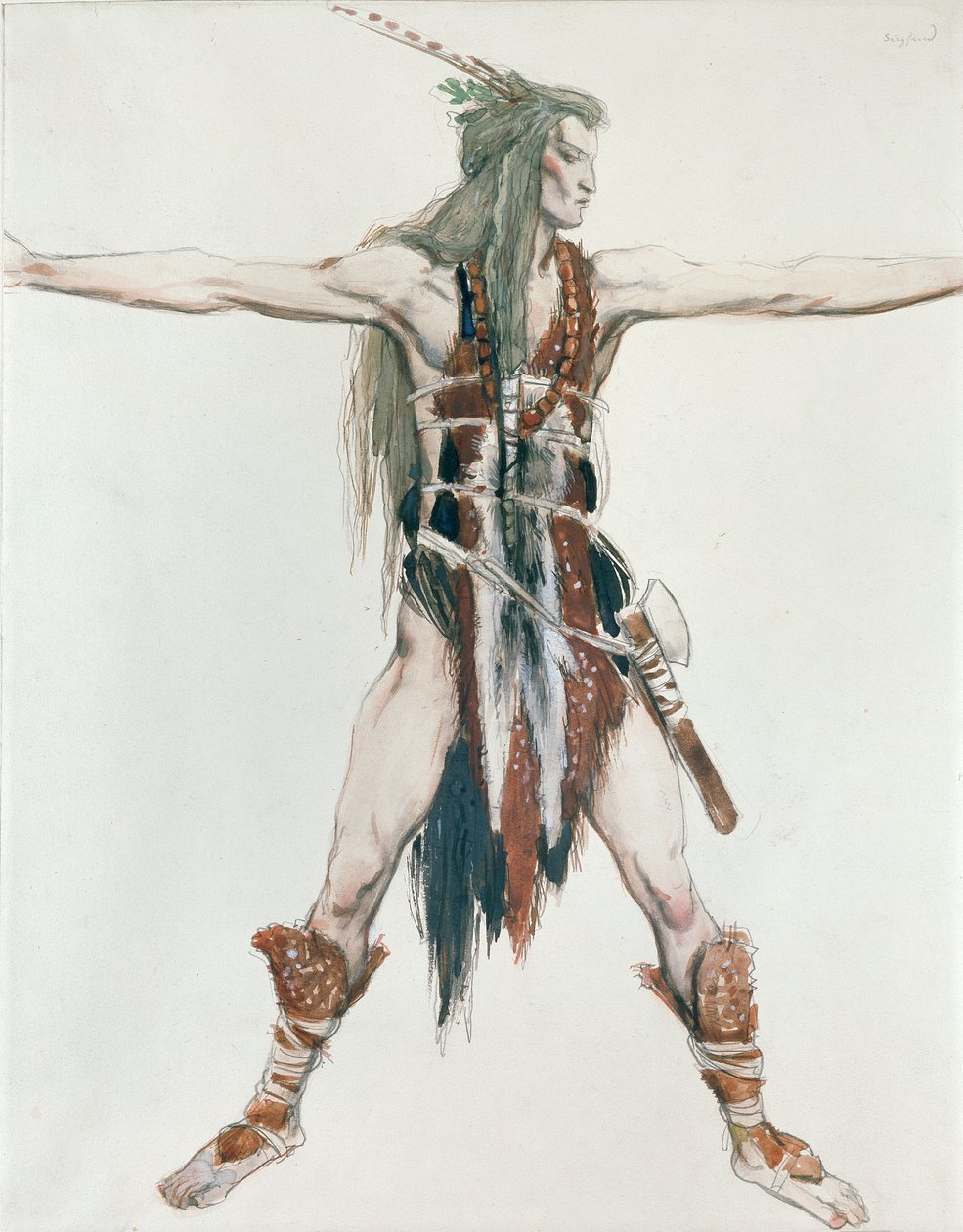 Costume Design for Siegfried, c1850-1880 by Charles S Ricketts