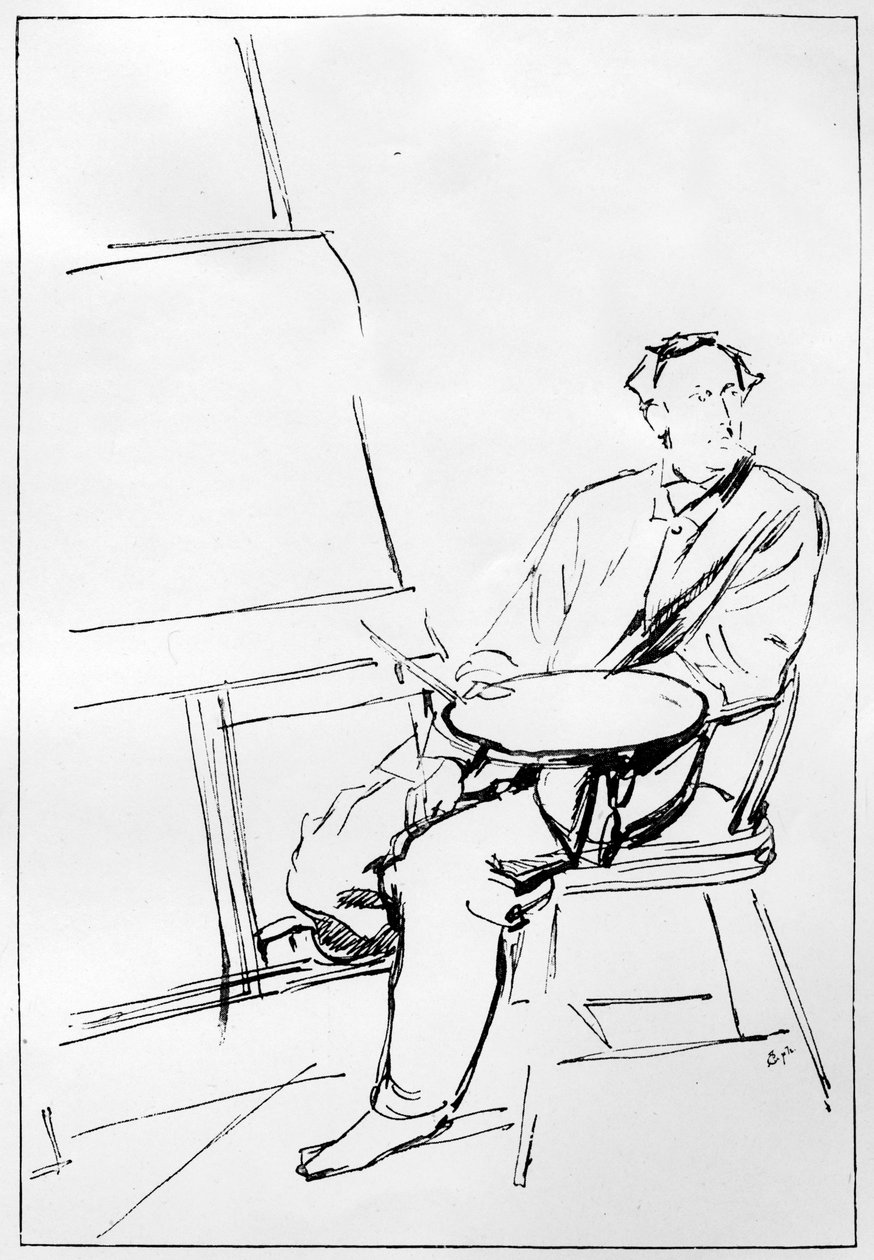 John Everett Millais, British artist, 1898 by Charles Samuel Keene